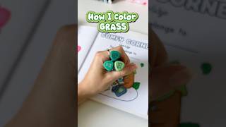 How I color GRASS ✨🩷 Coco Wyo coloring book - comfy corner 🩷🌷