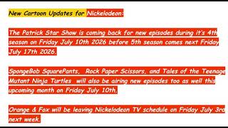 New Updates for Nickelodeon: The Patrick Star Show, SpongeBob, Rock Paper Scissors, TMNT, and.......