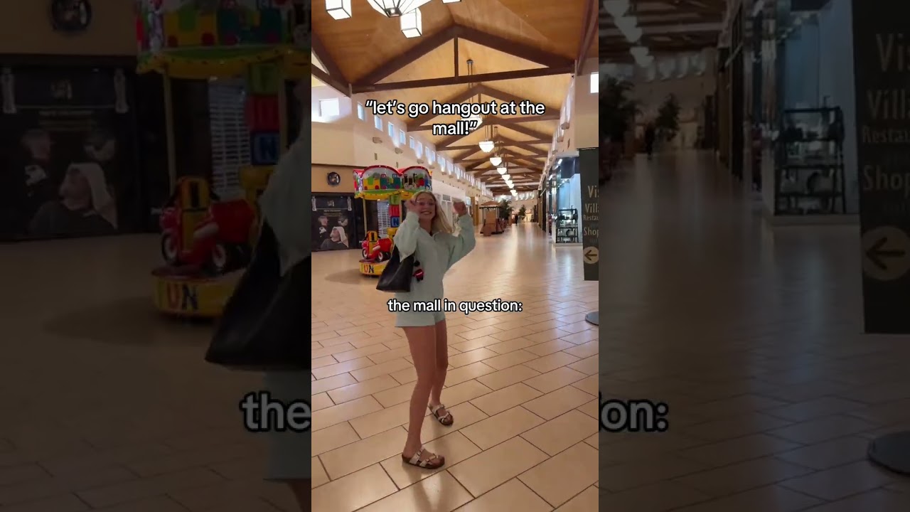 there is nothing to do at the mall😭 hannah perry #foryou #mall #relatable #emptymall #sisters