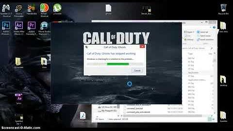 Call Of Duty Ghosts STOP WORKING ERROR PC