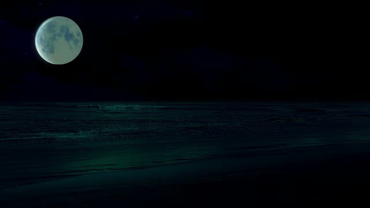 Sleep on Cold Nights with Moonlit Ocean Waves for Deep Sleep & Anxiety Relief