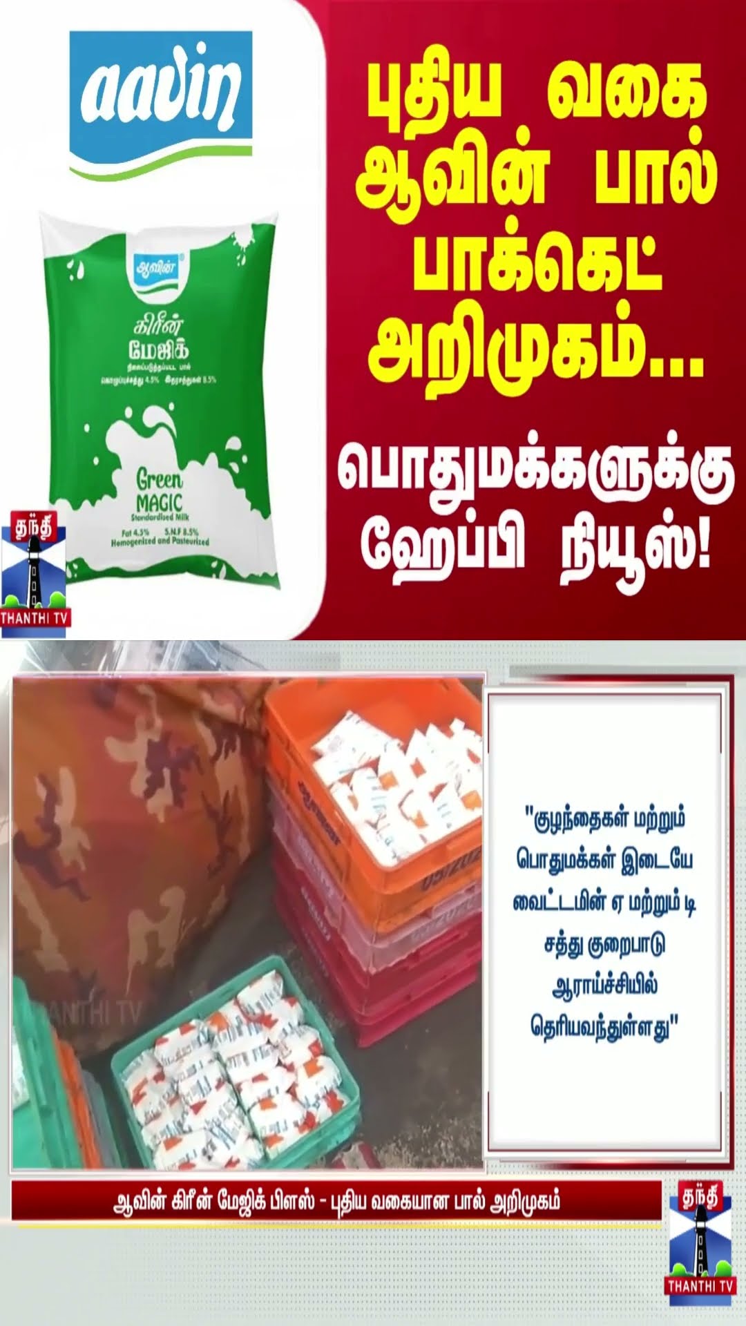 புதிய வகை ஆவின் பால் பாக்கெட் அறிமுகம்.. பொதுமக்களுக்கு ஹேப்பி நியூஸ்!