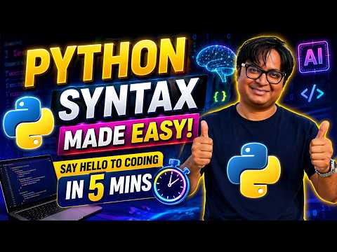 🔥 Python Syntax Made EASY! 💡 Say Hello to Coding in 5 Mins 🧠 | A.I. Tutor- Episode 5