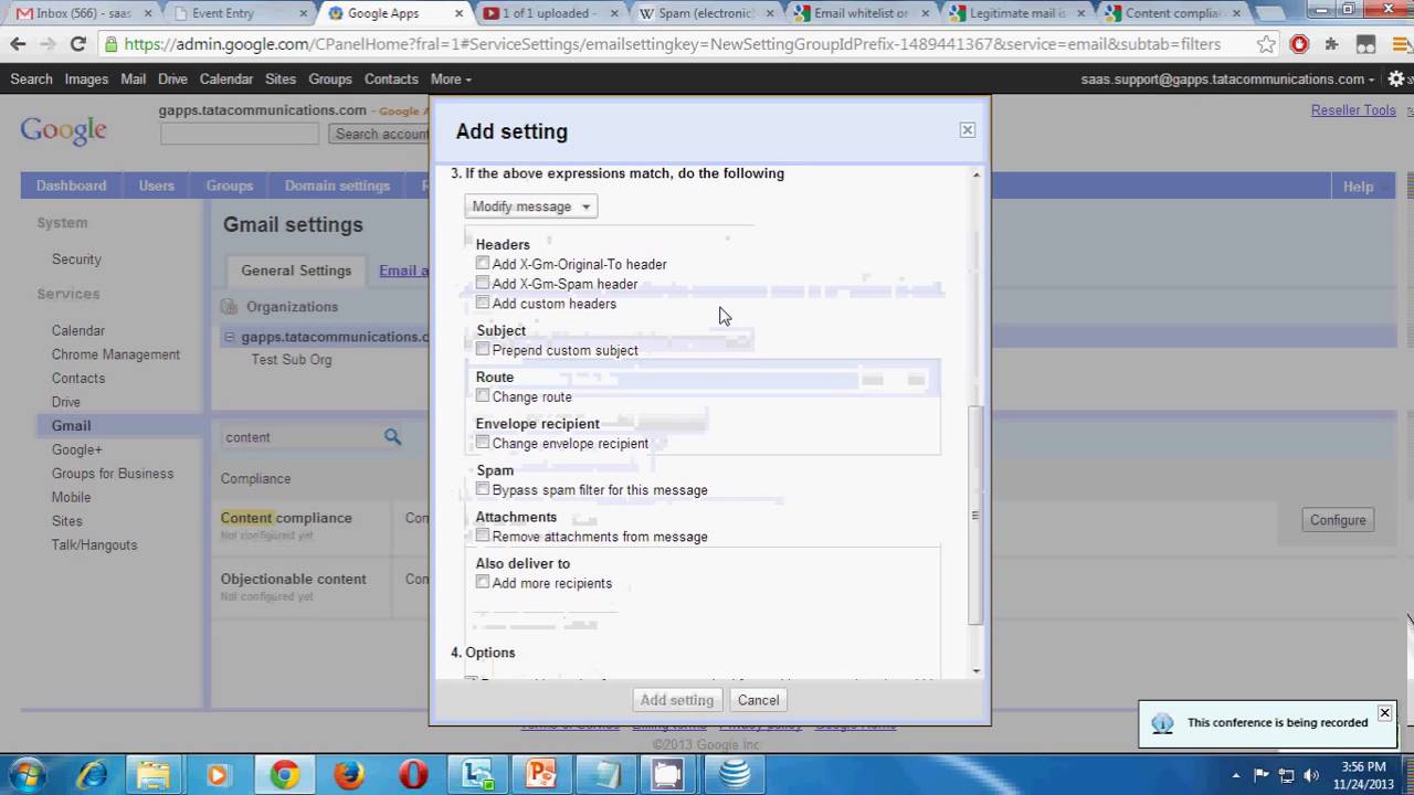 Basics of Cloud Computing - Content Compliance in Google Apps