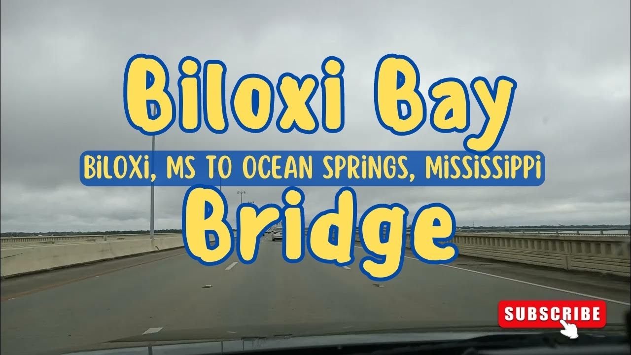 Driving US Route 90 on the Biloxi Bay Bridge from Biloxi, Mississippi