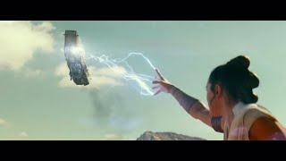 Star Wars the rise of Skywalker:Rey uses force Lightning scene