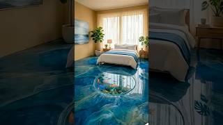 stunning Epoxy Aquarium Bedroom Transformation #epox #timelapse #renovation #shortsviral