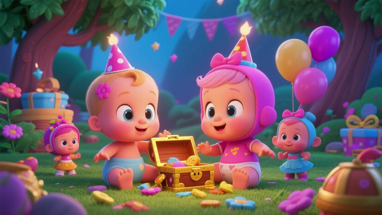 Baby Doll’s Birthday Treasure Hunt | Nursery Rhymes & Kids Songs 🎂🎁