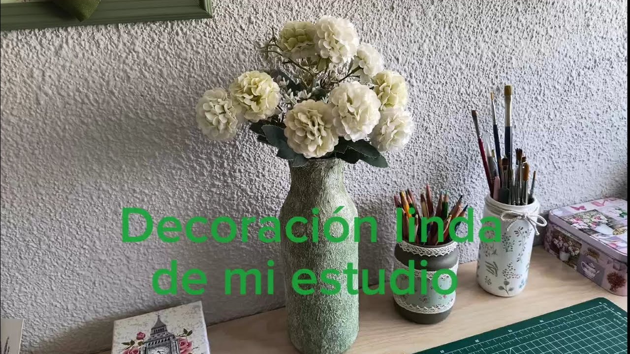 !! Decoración linda de mi estudio hecha a mano !!🧵🖌️ Diy fáciles 🌷Reciclaje #decoration #diy #trucos
