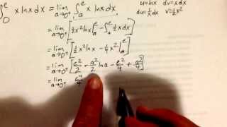 Improper integral using integration by parts