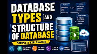 Database Types & Structure of Database Explained | DBMS Tutorial for Beginners | SQL & NoSQL