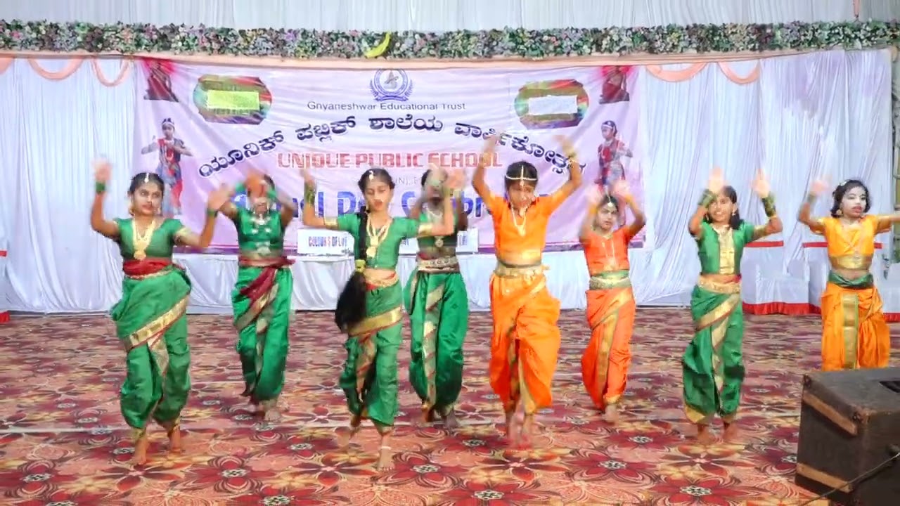 Presenting a folk song and dance of maharashtra from ancient time on cham cham karta by 5th girls