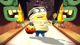Minion rush - Mummy minion jump over obstacles 74 times Avoid collecting bananas at El Macho's Lair screenshot 1