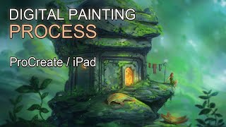 ProCreate Digital Painting - Cozy Little Place II - Time-Lapse