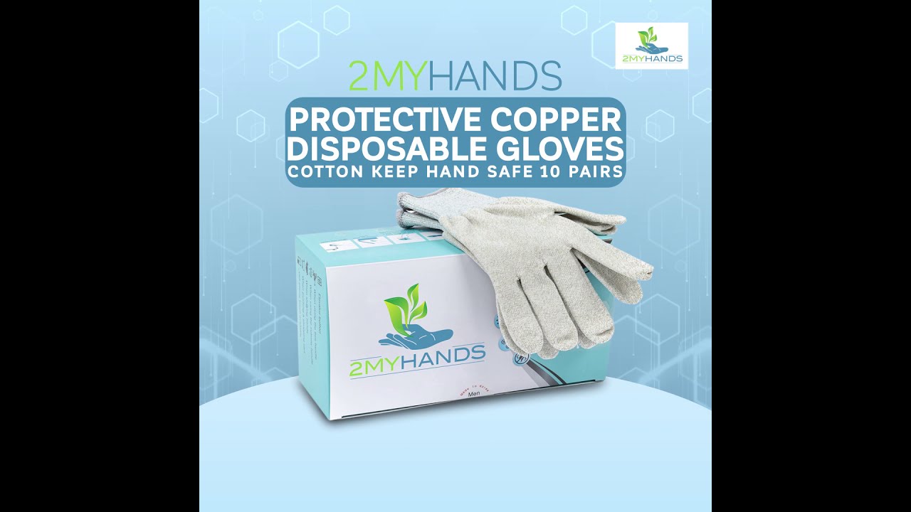 2MyHands Protective Copper Disposable Gloves Cotton Keep Hand Safe 10 Pairs