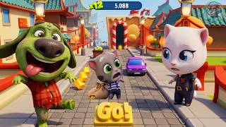 Talking Tom Gold Run Candy World🍭 ┃ Zombie Ben Adventure Gameplay screenshot 2