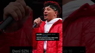 Drunk Mahomes GIVES AWAY Lombardi trophy to random fan!