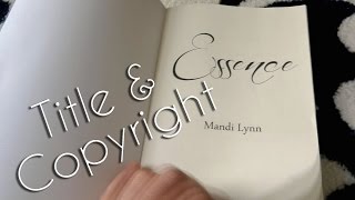 SelfPublishing: Title & Copyright Page