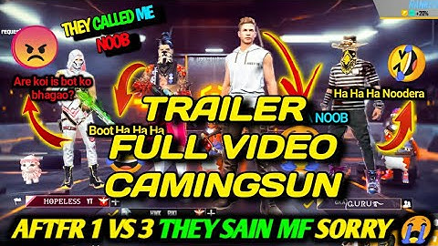 #FREEFIRE || RANDOM PLAYERS CALL ME NOOB 🤬 AND I CHALLENGE 1vs3 || FREE FIRE NOOB PRANK || #TRAILER