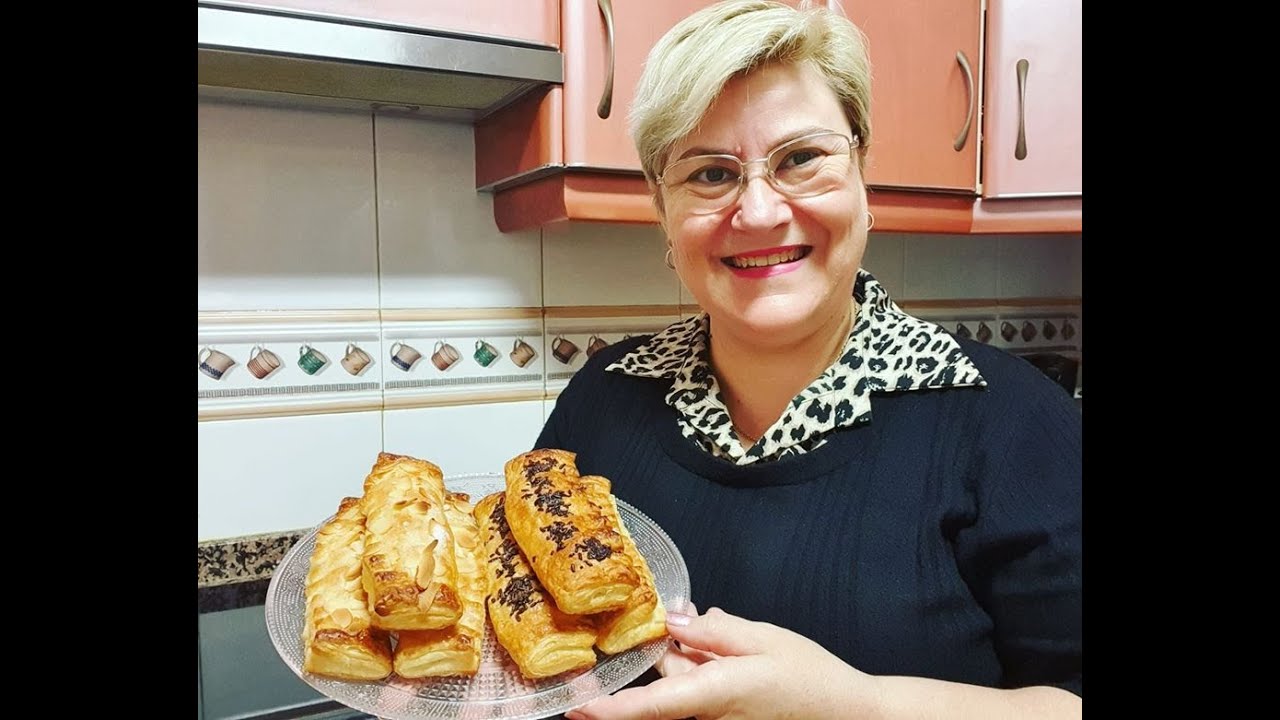 Cañas hojaldre chocolate 🍫 y crema