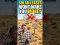 The Solar Lease Trap: Why Your 40 Acres Won’t Make You a Millionaire ☀️🚫