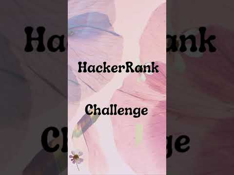 HackerRank Challenge 15