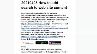 20210405 How to add search to web site content