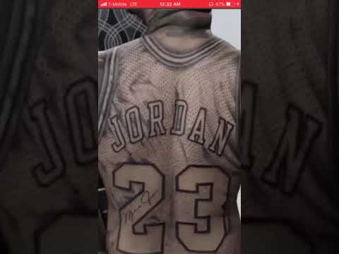 Man Gets Full Back Michael Jordan Jersey Tattoo Youtube