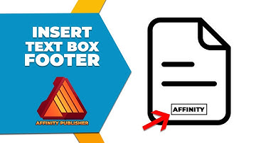 How to insert a textbox in a footer in Affinity publisher