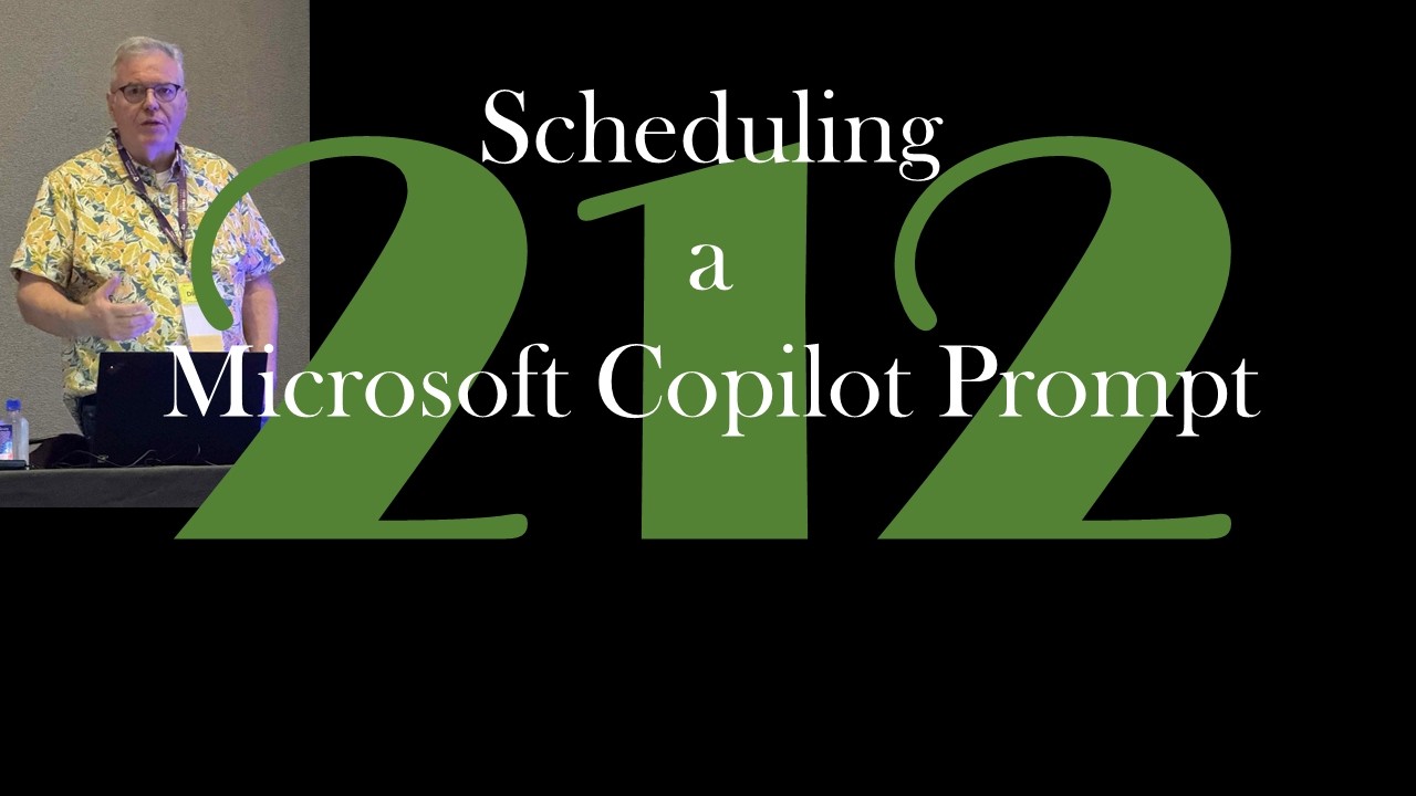 Scheduling a Microsoft Copilot Prompt [GCast 212] - YouTube