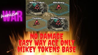 War Commander - No Damage Easy Way Ace Only Mikey tokens base.