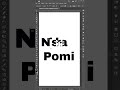 Nisha Pomi Wordmark Logo Illustrator ✨ #logo #wordmark #illustrator
