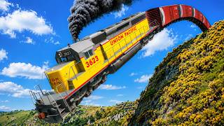 Trains vs Cliff and Cars vs Rails - BeamNG Drive #14 screenshot 1