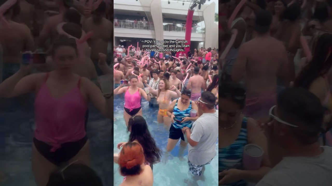 The Cancun pool party was looking a little 🤢 