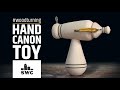 How to make a rubber band hand canon toy - woodturning