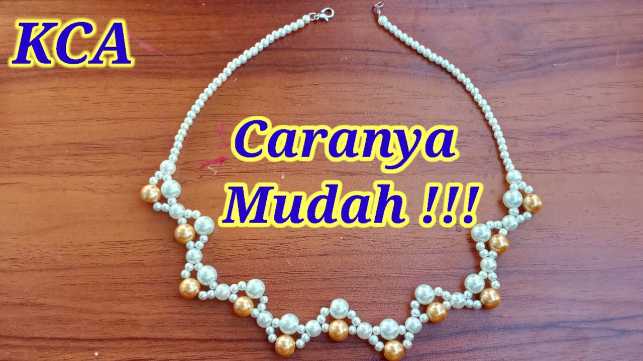 Как сделать супер простое зигзагообразное жемчужное ожерелье