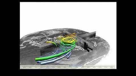 Atmospheric model data visualized in Eonfusion