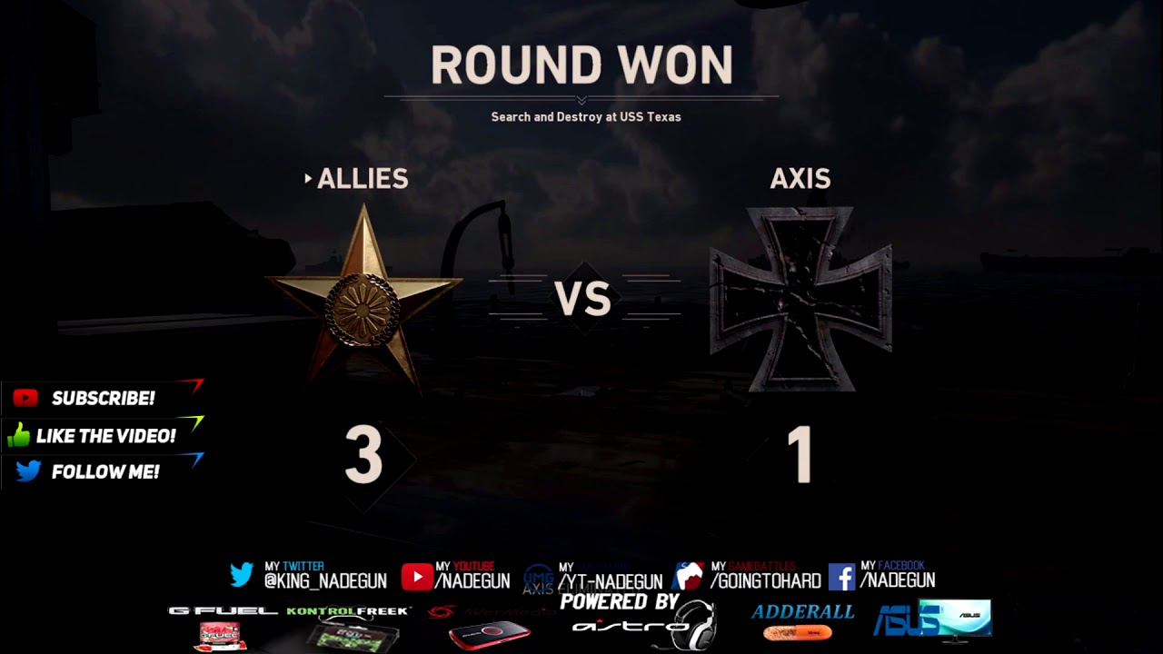 COD WWII -  Hello, Im NadeGun! UMG / GB SnD 4v4 USS Texas (WWII Comp)