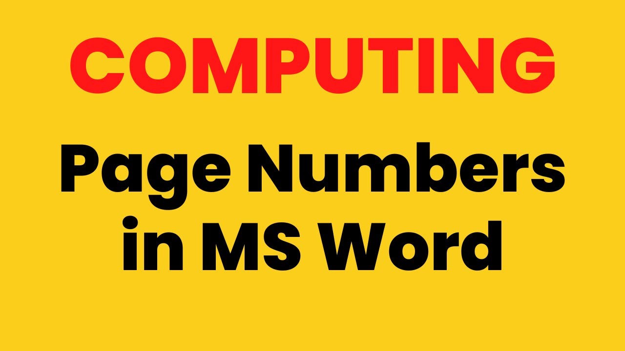footer-and-page-numbering-in-ms-word-youtube