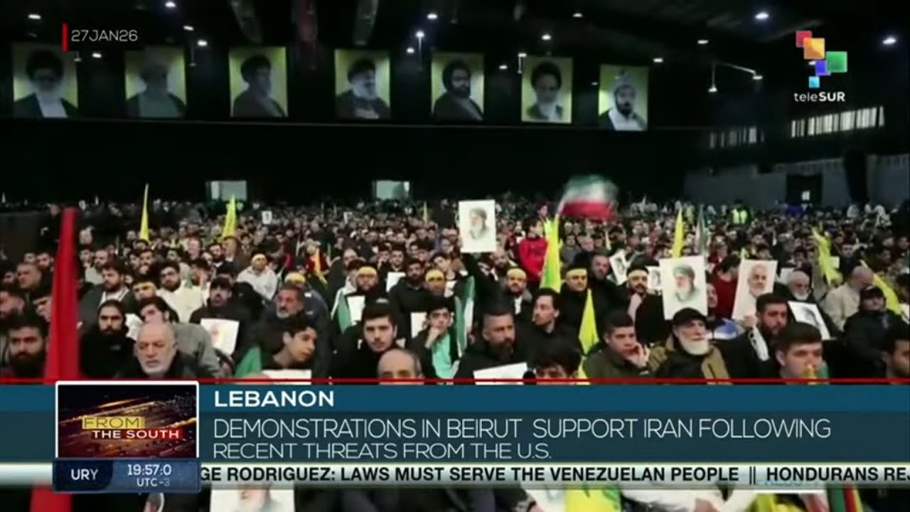Ливан | Демонстрации в Бейруте в поддержку Ирана после недавних угроз со стороны США