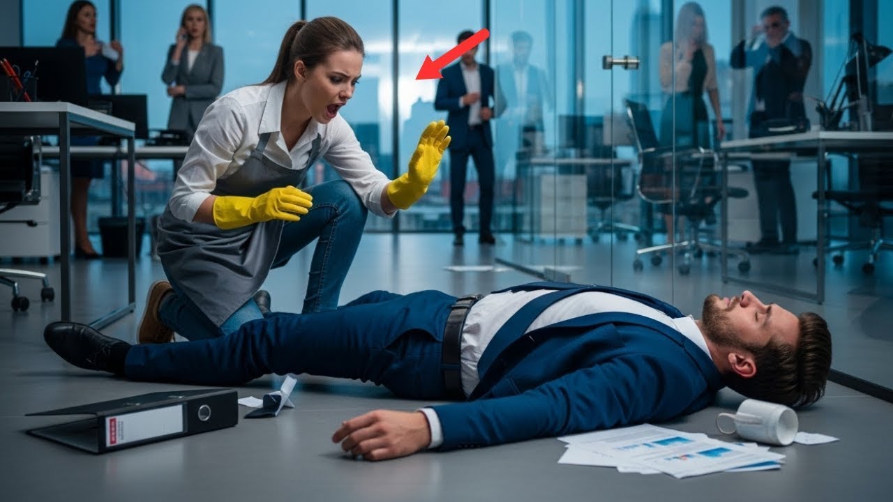 „Fass ihn nicht an!“ – schrie die Putzfrau… eine Sekunde später zeigte sie, wer sie wirklich war!