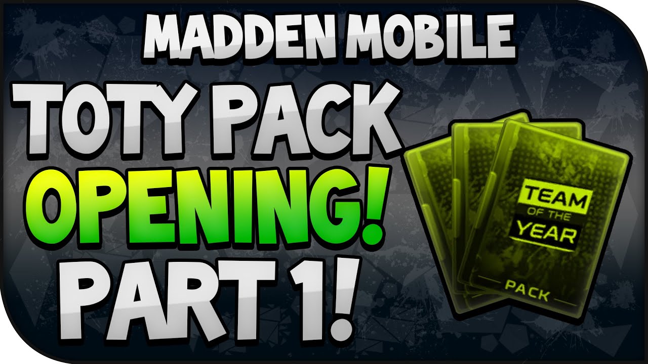 Madden Mobile : Team of The Year Pack Opening! Part 1! : I'm Back! Elite Pull!