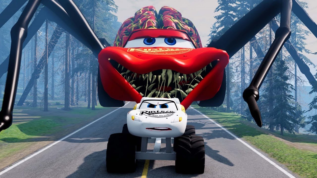 Live Epic Escape From Lightning McQueen Eater Monsters in BeamNG.Drive! Insane Crashes & Stunts