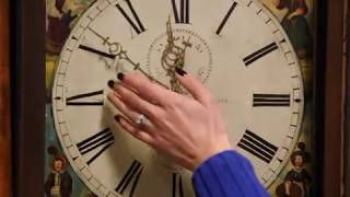 Scottish Tall Case 1850 Antique Grandfather Clock, Signed Marshall O-17017 screenshot 5