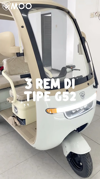 MOO Roda 3 tipe G52 ini sudah dilengkapi dengan 3 rem #sepedalistrik #electricbike #ebike #rodatiga