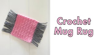 CROCHET MUG RUG FOR BEGINNERS | How to crochet for beginners | Easy Crochet Coaster