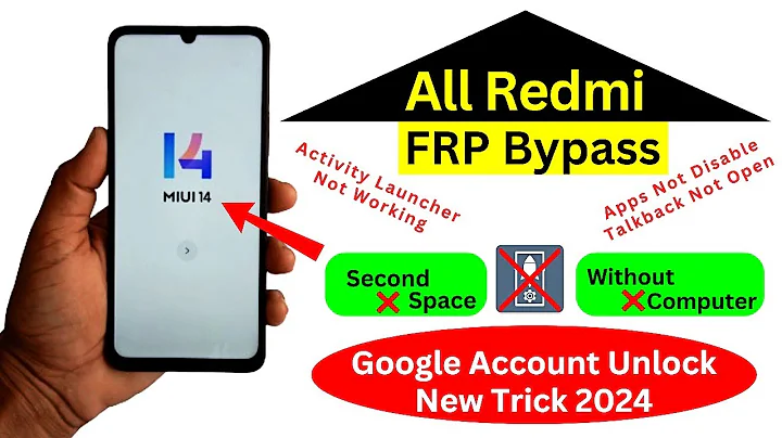 All Redmi MIUI 14 FRP Bypass Activity Launcher Not Open || Redmi MIUI 14 Google Account Bypass 2024