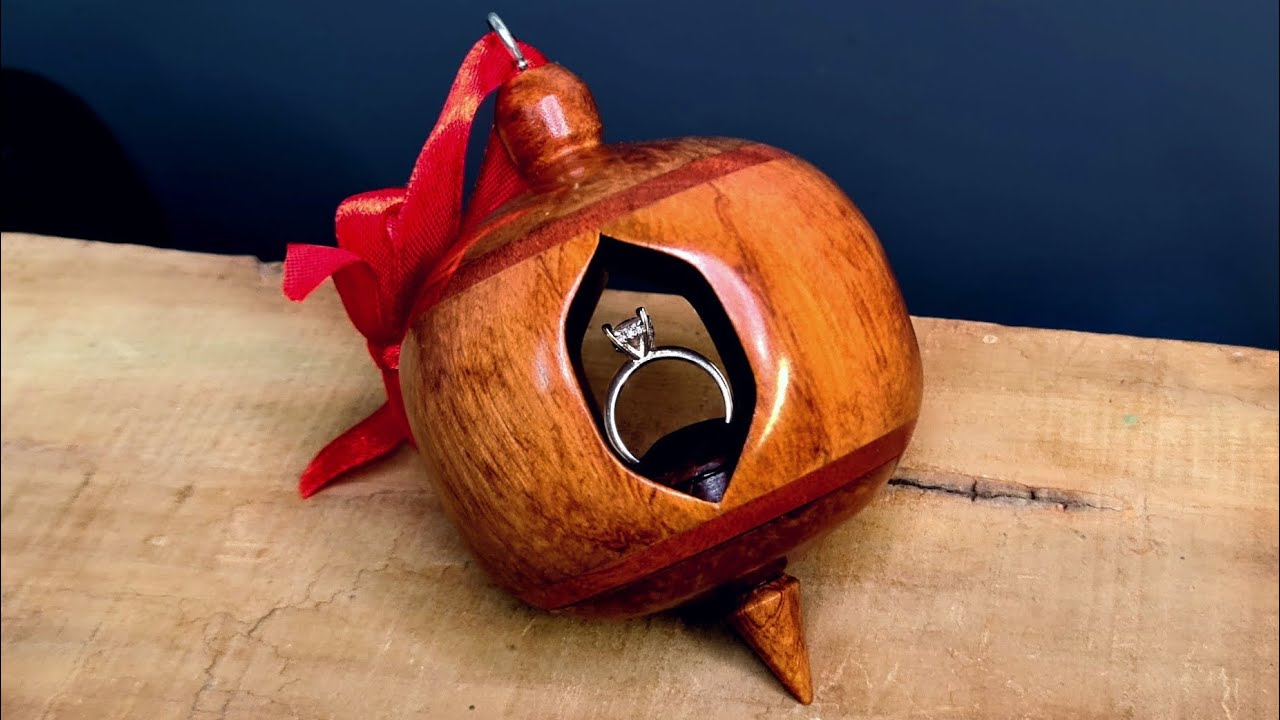 Woodturning - Proposal ornament (inside out turning)