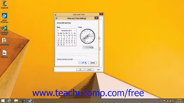 Windows 8.1 Tutorial Setting the Date and Time Display Microsoft Training Lesson 5.6