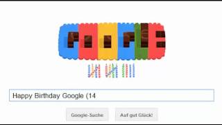 Google's 14th Birthday Doodle 14. Geburtstag von Google